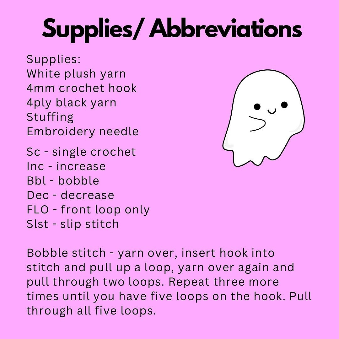 Easy Crochet Pattern for Cute Tiny Ghost Amigurumi