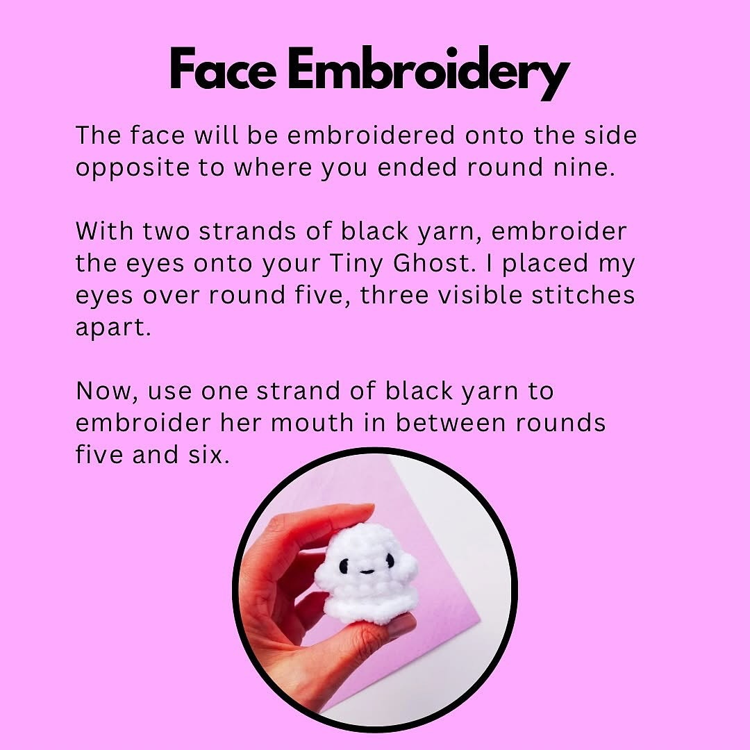 Easy Crochet Pattern for Cute Tiny Ghost Amigurumi
