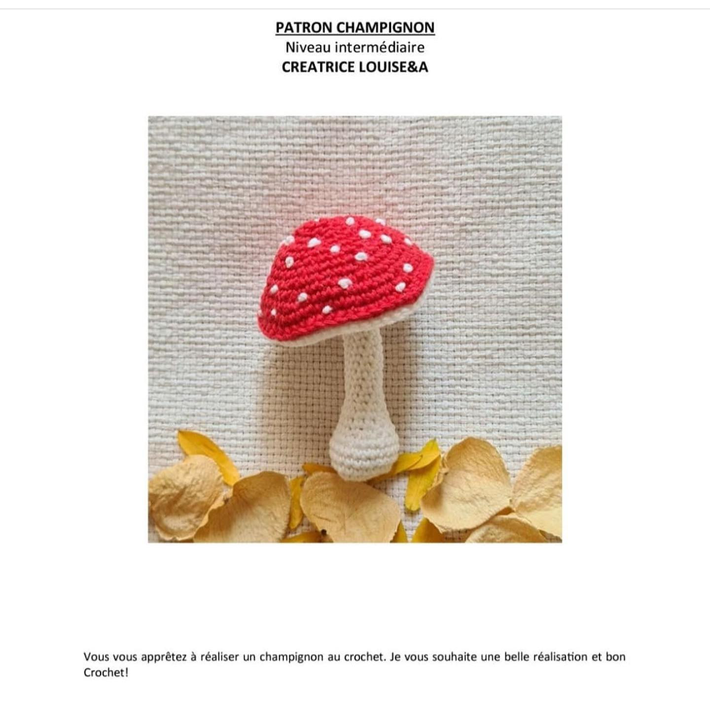 Écureuil au Crochet et Champignon d'Automne: Motif Amigurumi