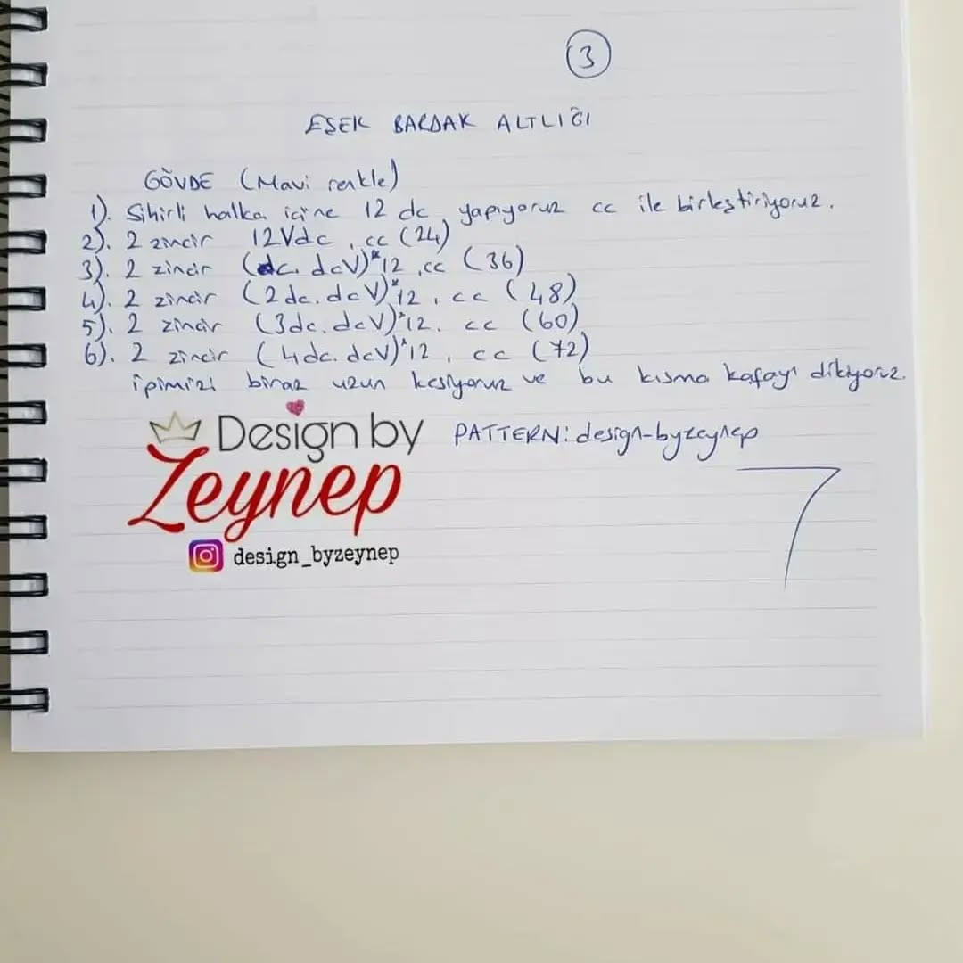 Eşek Temalı Örgü Oyuncak Seti Ücretsiz Şablon