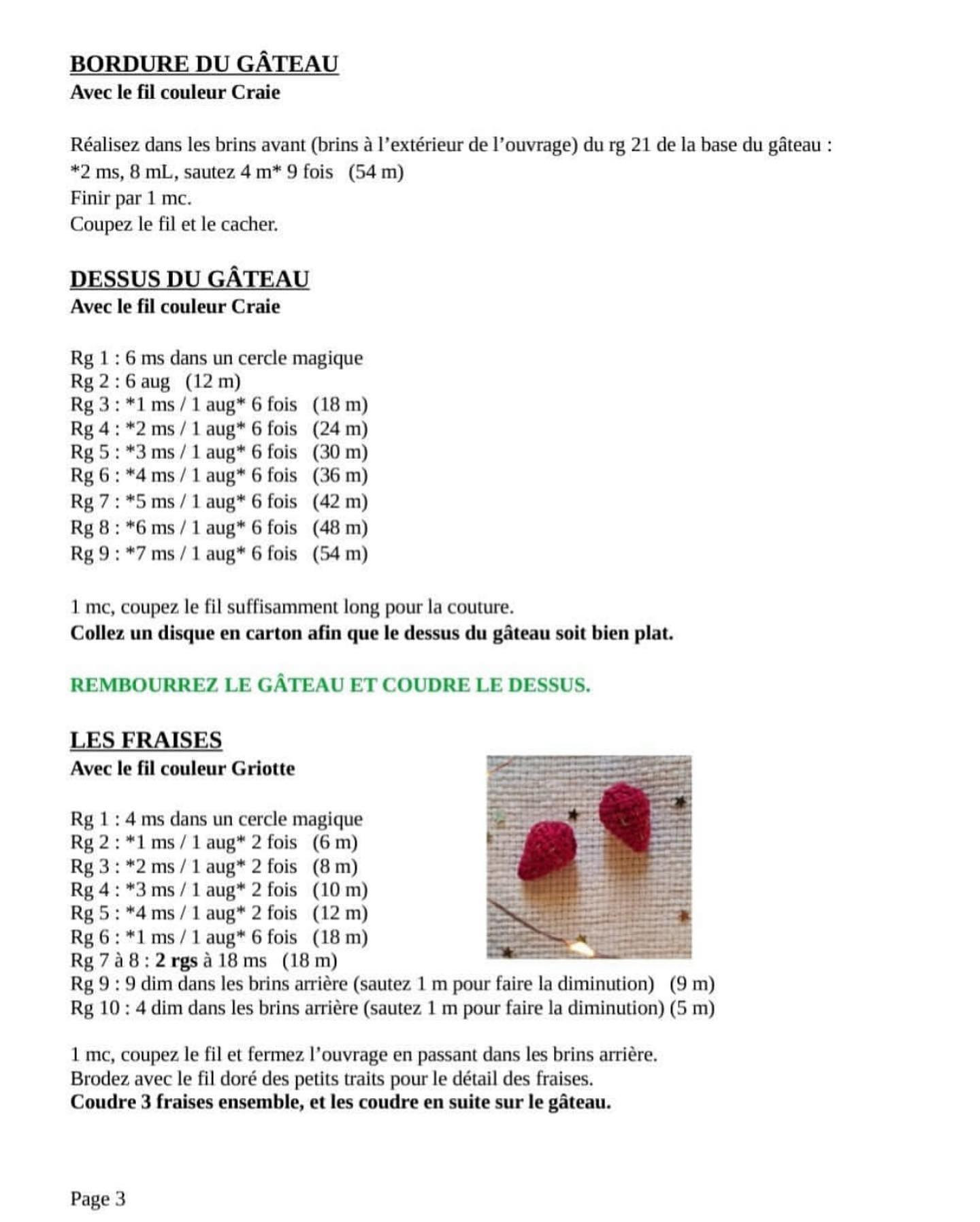 Fraisier au crochet pour débutants avec fraises en décoration