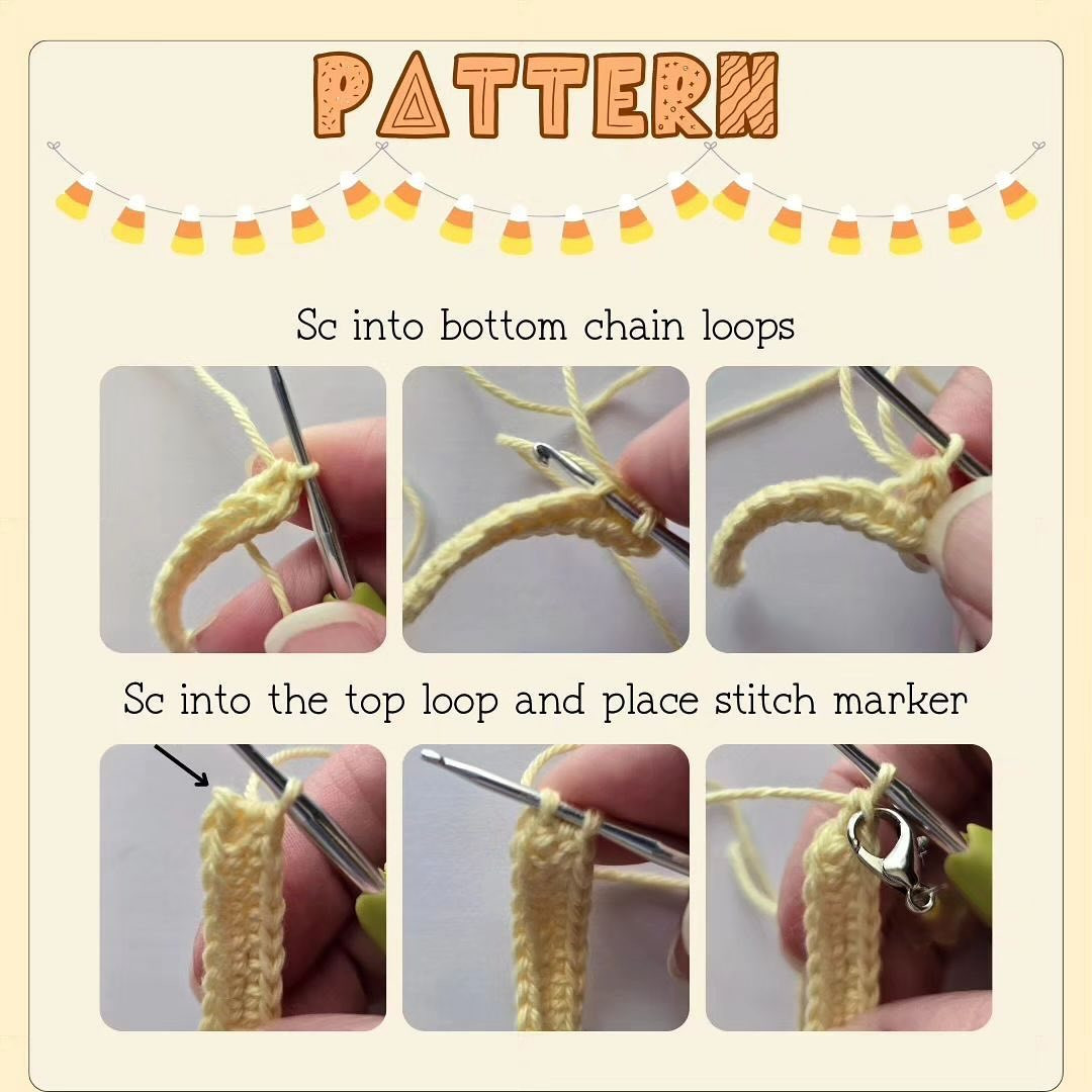 Free Candy Corn Pocket Hug Crochet Pattern Download