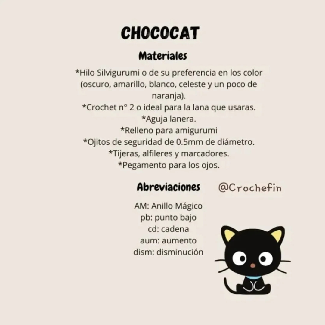 Free Chococat Crochet Pattern for Amigurumi Enthusiasts