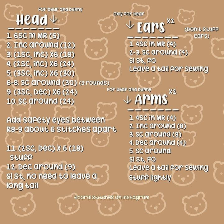 Free Crochet Pattern: 2 in 1 Bear and Bunny with Duck Hat