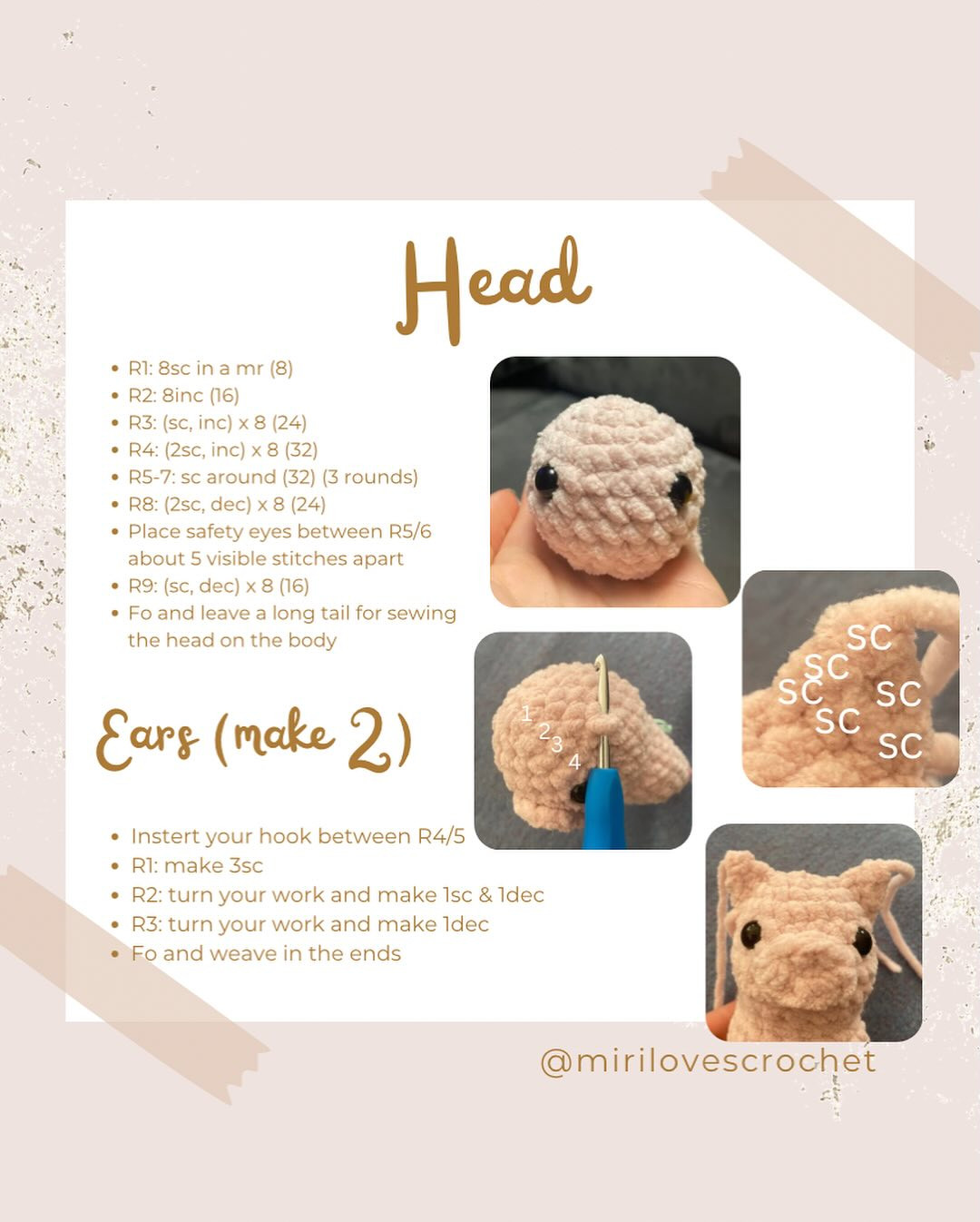 Free Crochet Pattern: Beatrice the Ballerina Pig with Strawberry