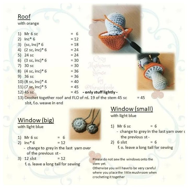 Free Crochet Pattern: Cozy Mushroom House Tutorial Part 1