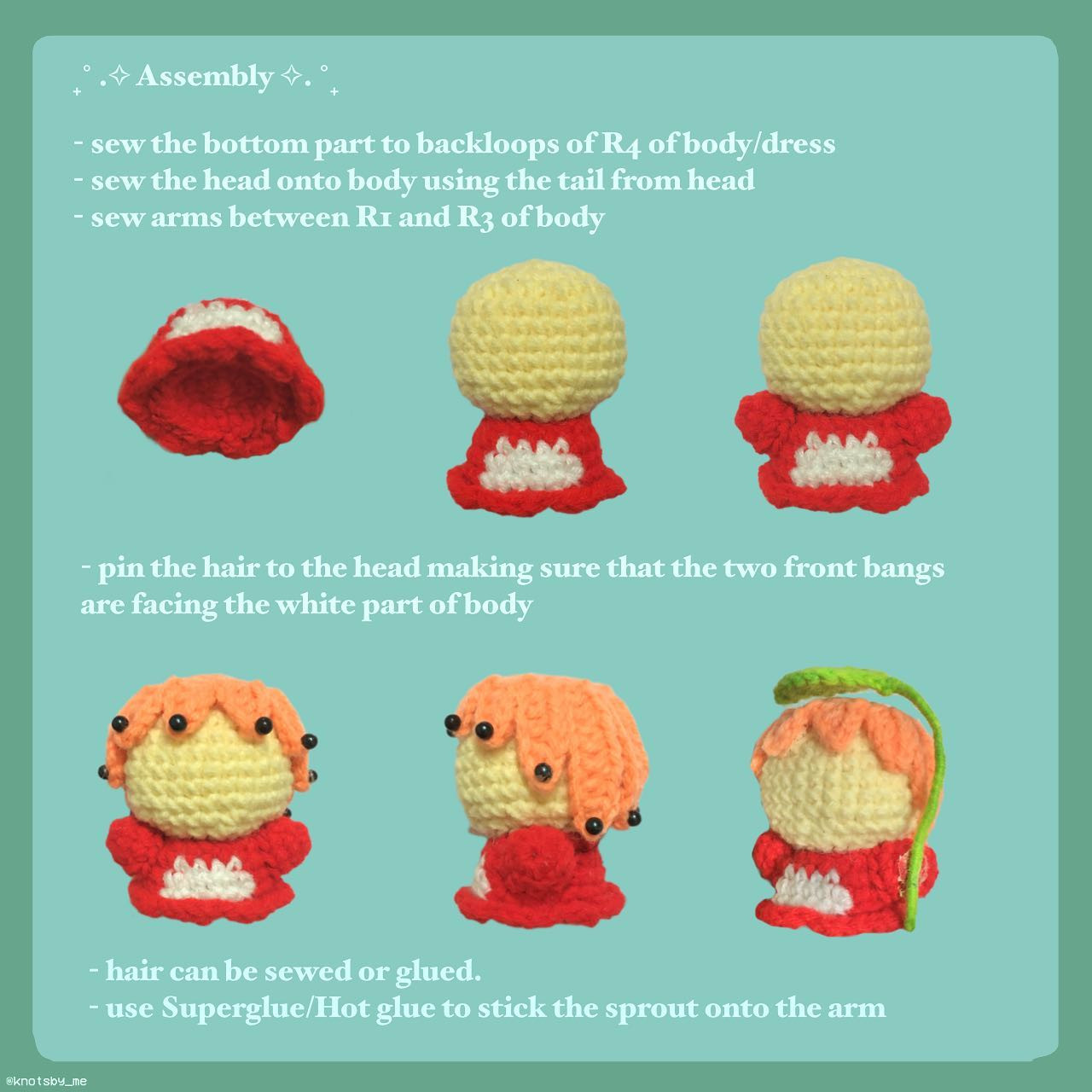 Free Crochet Pattern: Cute Amigurumi Character with Leaf