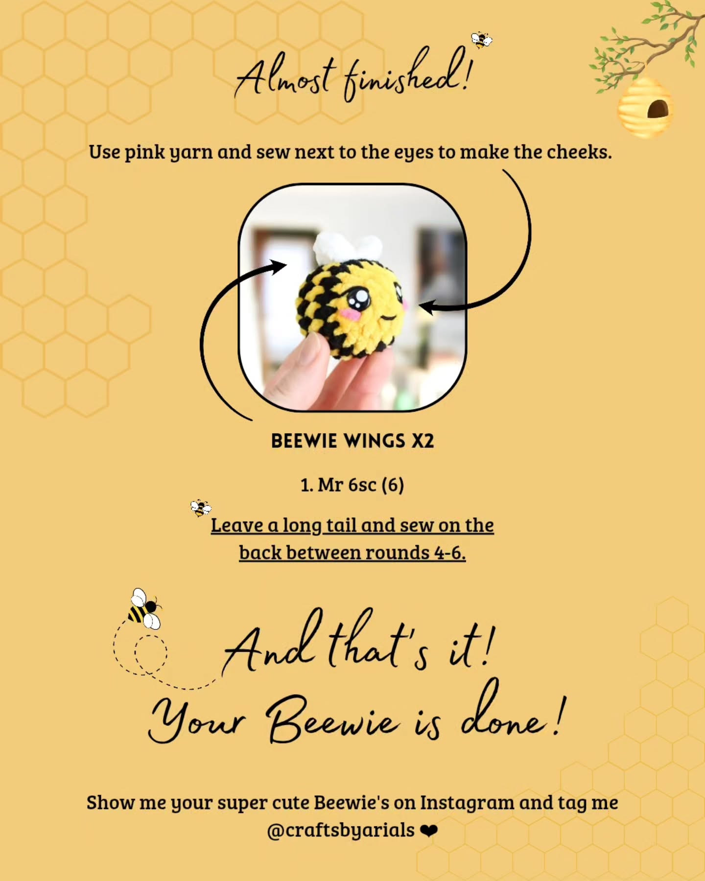 Free Crochet Pattern: Cute Bee Amigurumi for Beginners