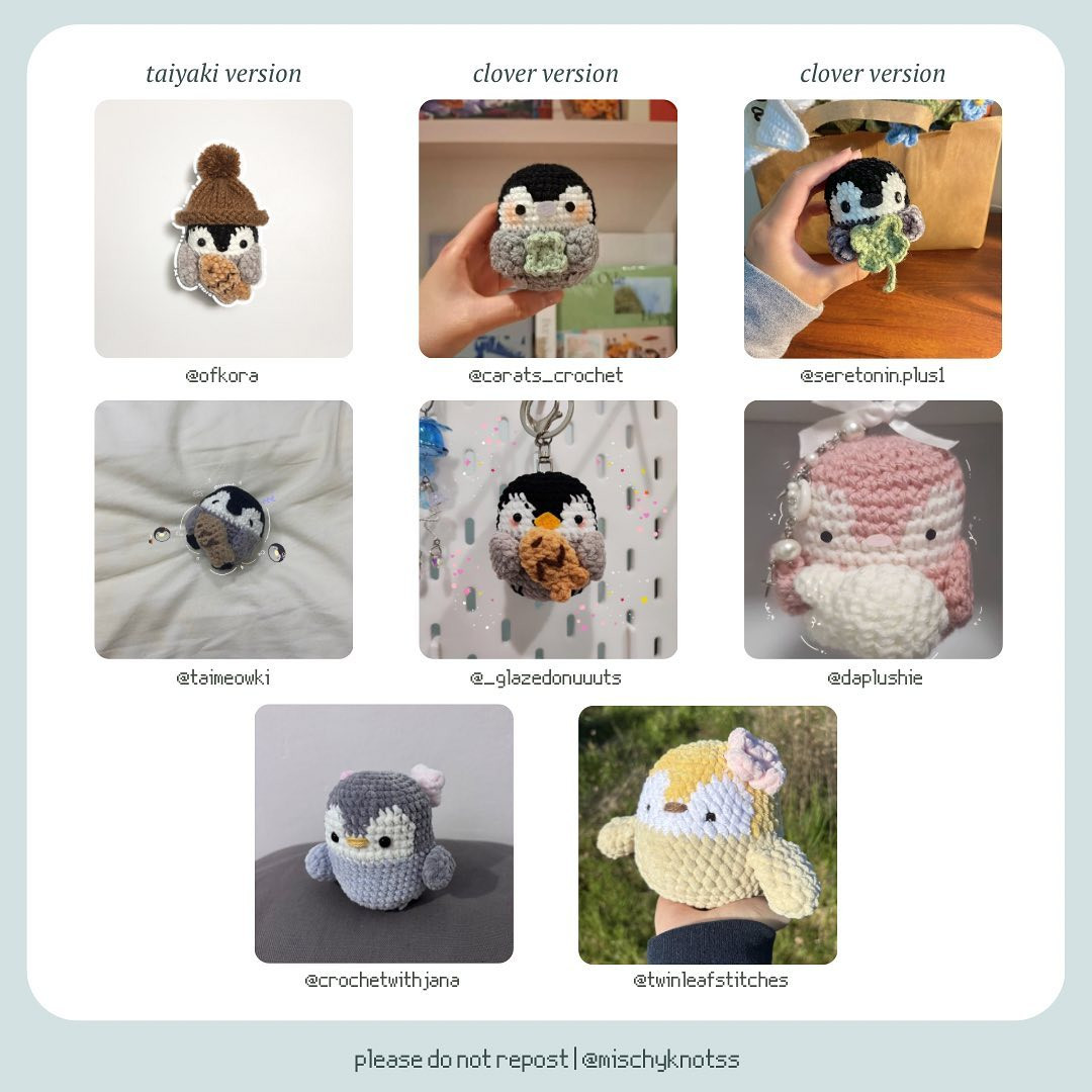 Free Crochet Pattern: Cute Clover Penguins for Beginners