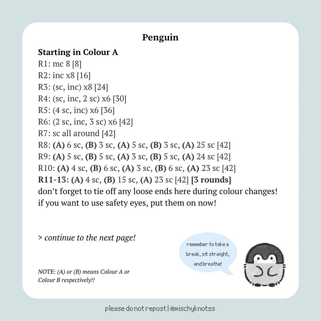 Free Crochet Pattern: Cute Clover Penguins for Beginners