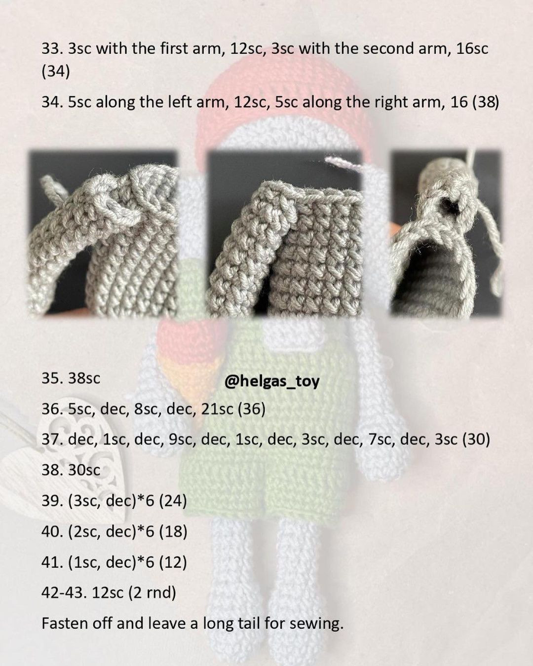 Free Crochet Pattern: Cute Elephant with Ice Cream