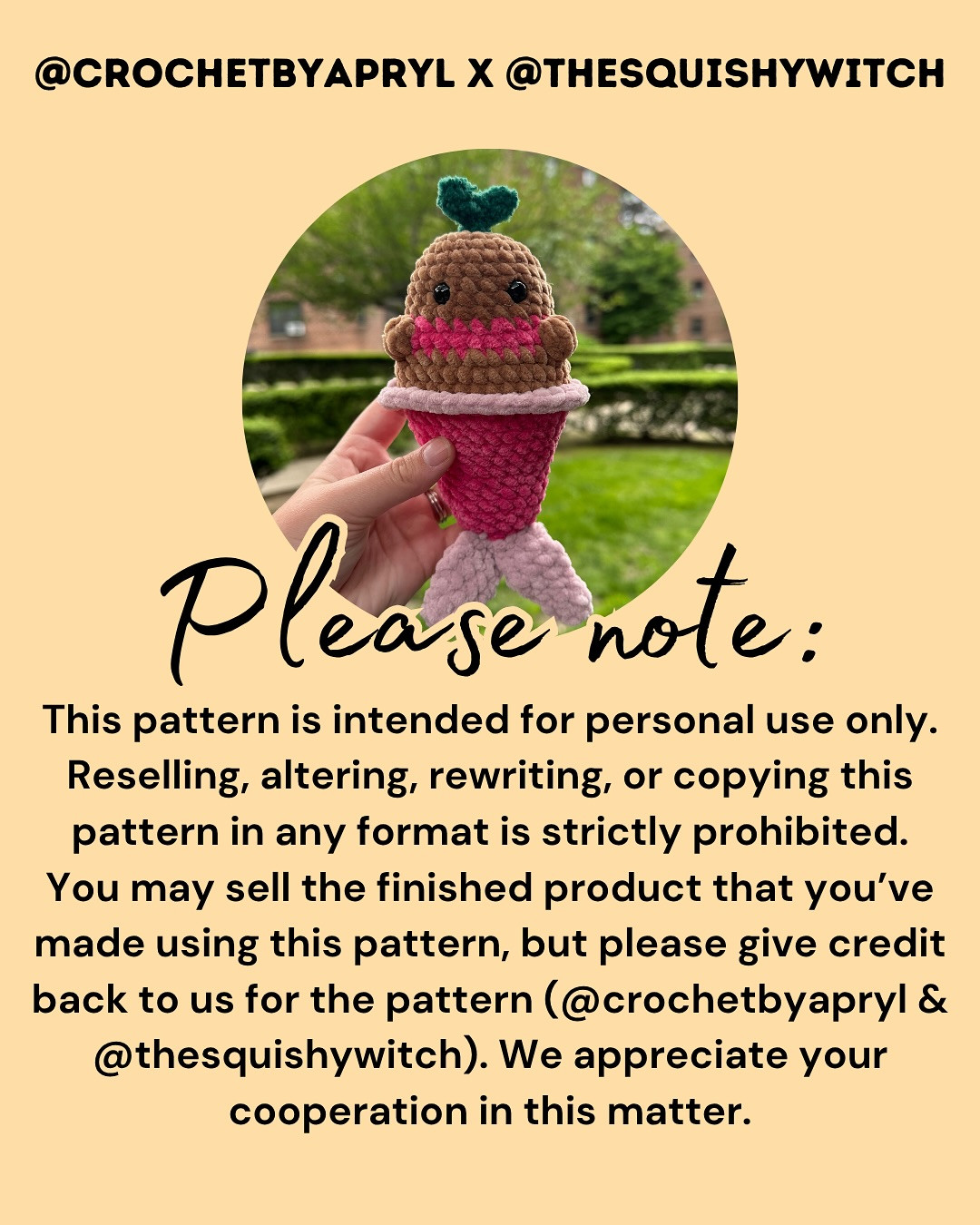 Free Crochet Pattern: Cute Mer Spud Amigurumi Toy
