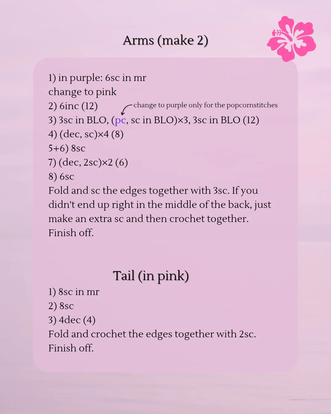 Free Crochet Pattern: Cute Pink Angel Stitch Doll