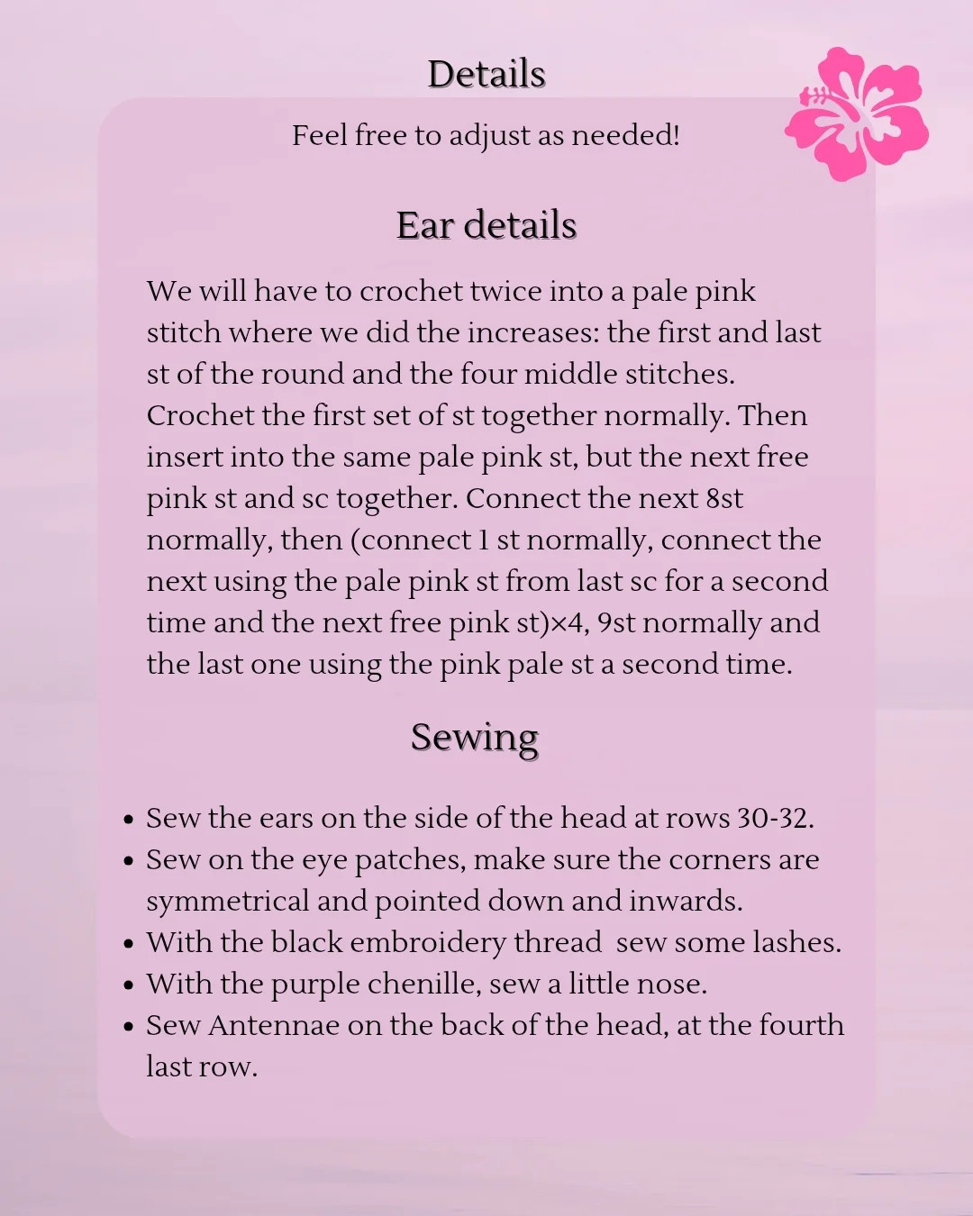 Free Crochet Pattern: Cute Pink Angel Stitch Doll