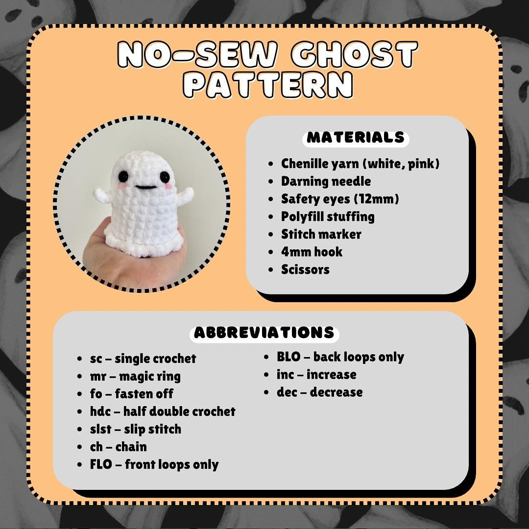 Free Crochet Pattern: Easy No-Sew Ghost Amigurumi