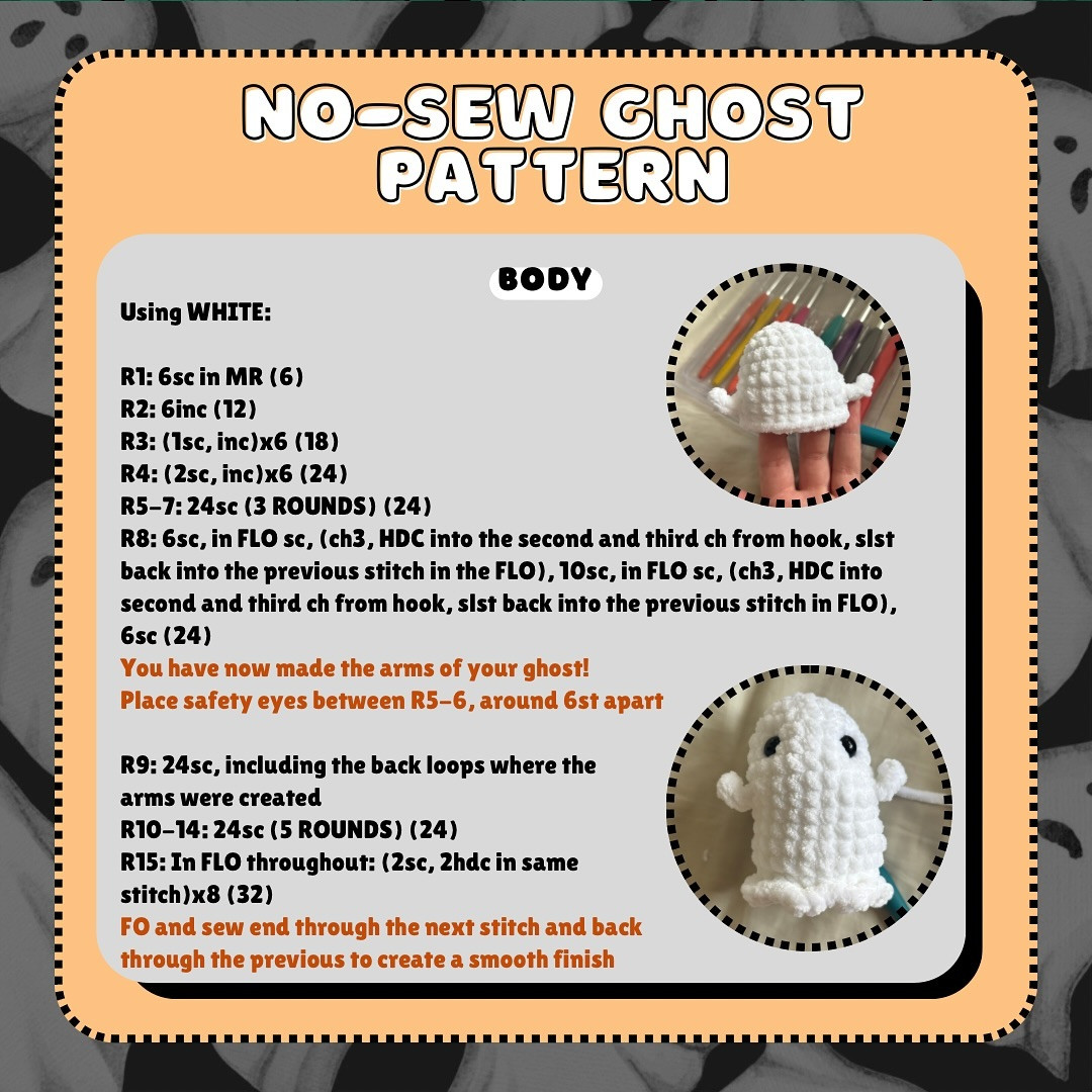 Free Crochet Pattern: Easy No-Sew Ghost Amigurumi