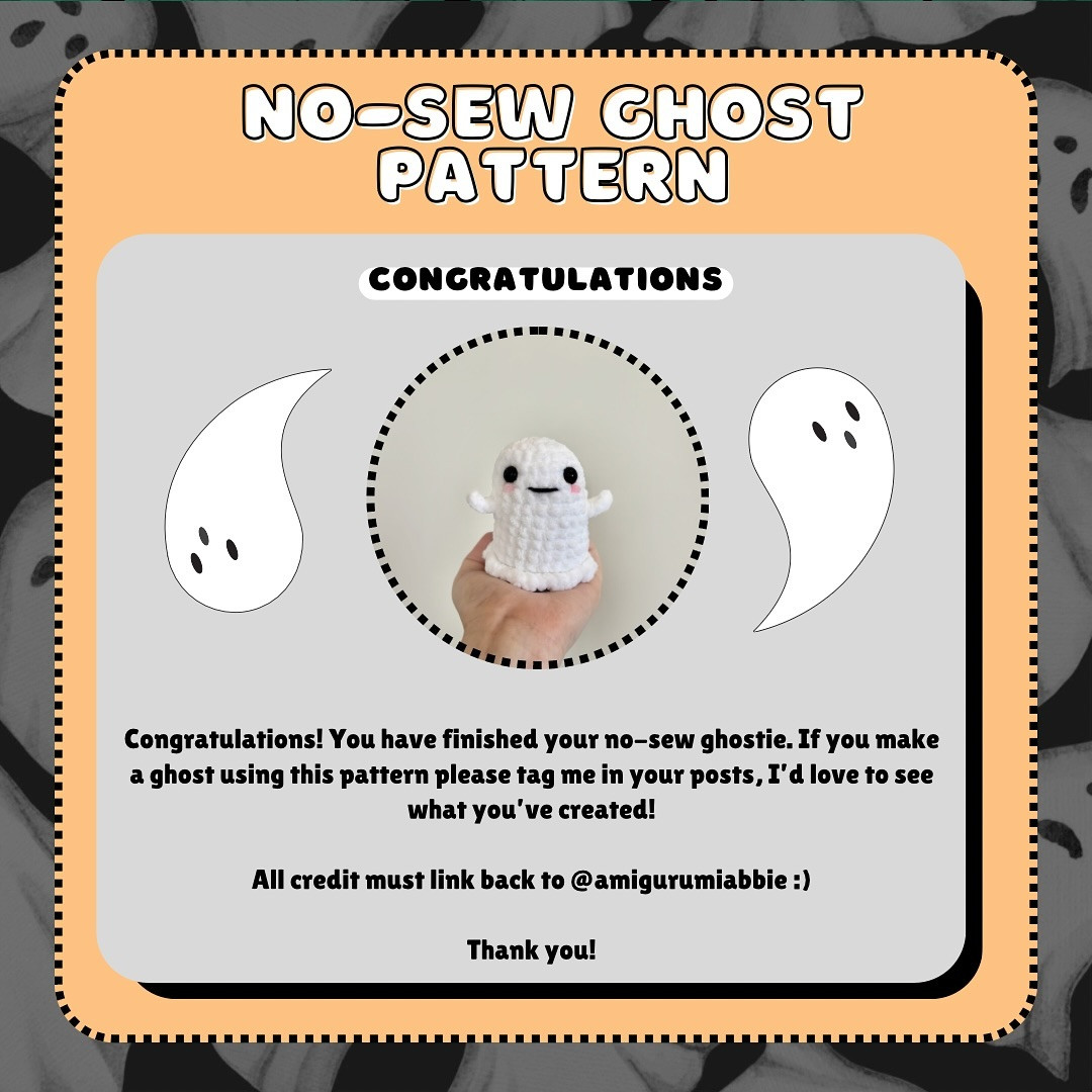 Free Crochet Pattern: Easy No-Sew Ghost Amigurumi