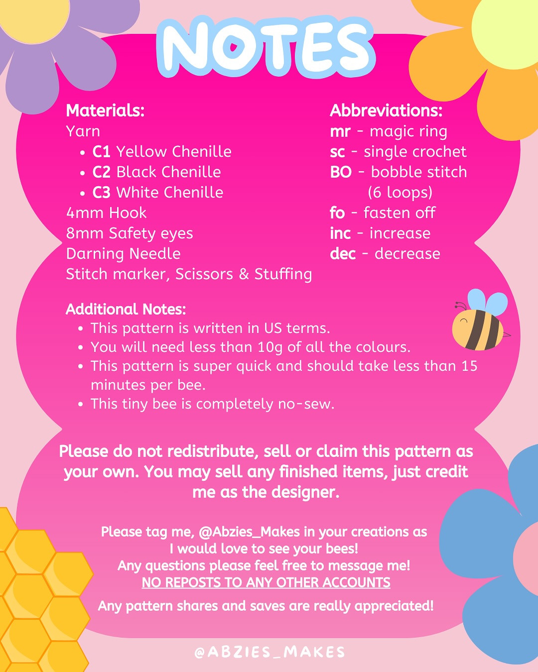 Free Crochet Pattern for a No-Sew Tiny Bee