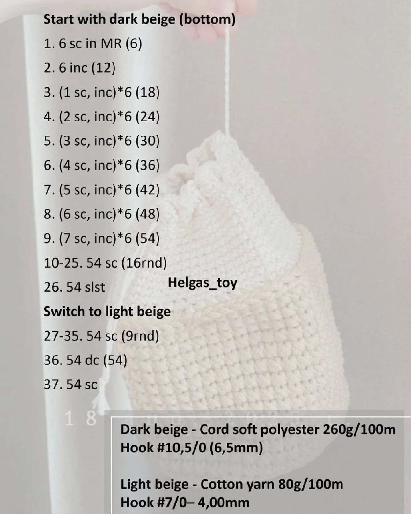 Free Crochet Pattern for a Stylish Drawstring Bag