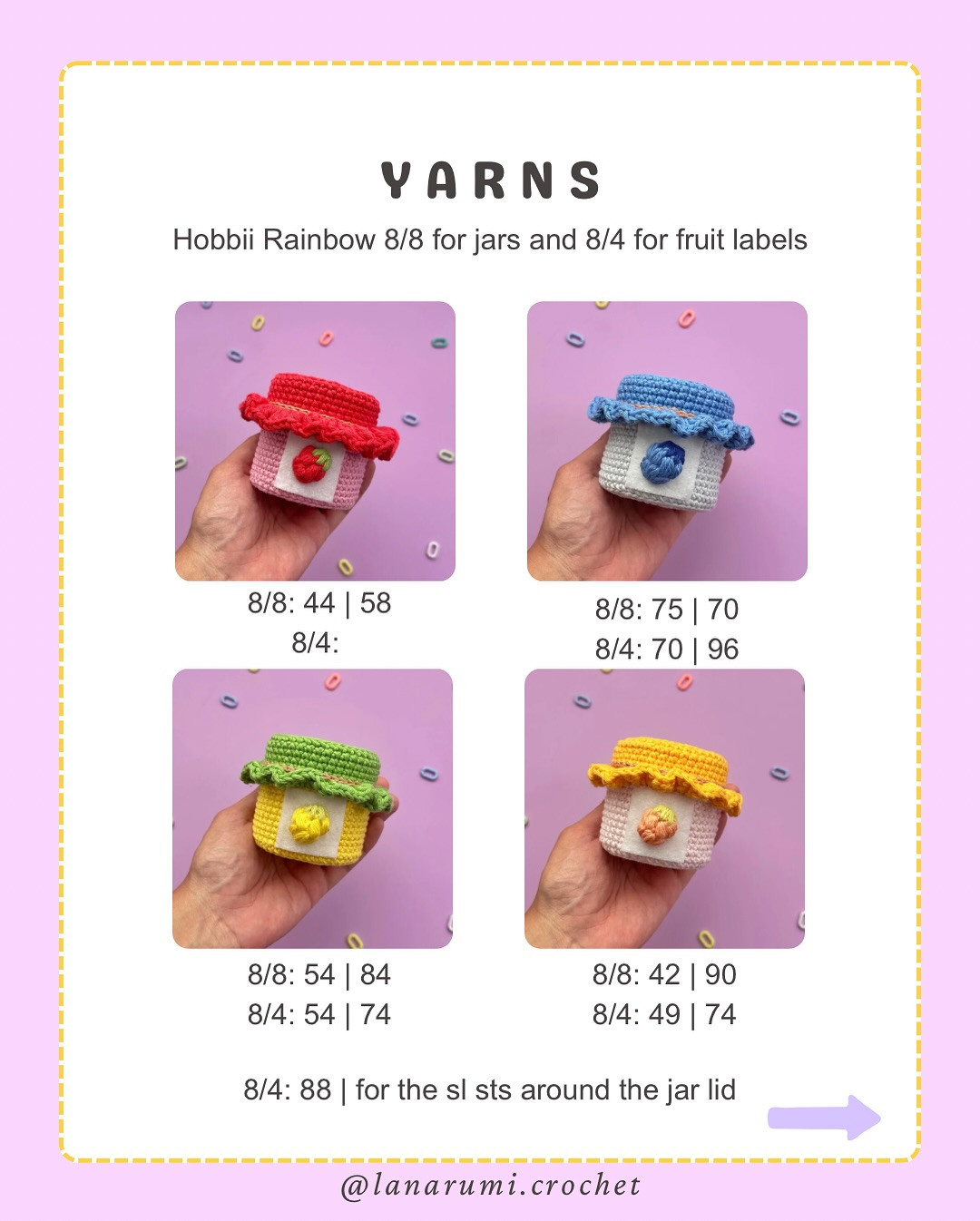 Free Crochet Pattern for Adorable Jam Jar Covers