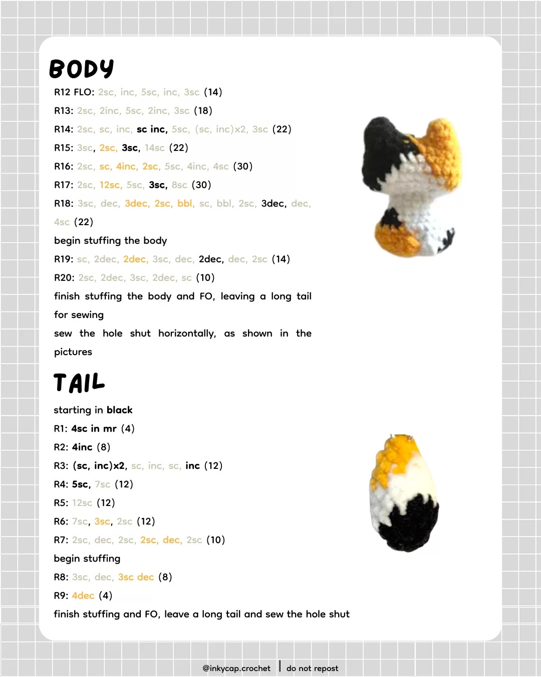 Free Crochet Pattern for Adorable Kitten Keychains