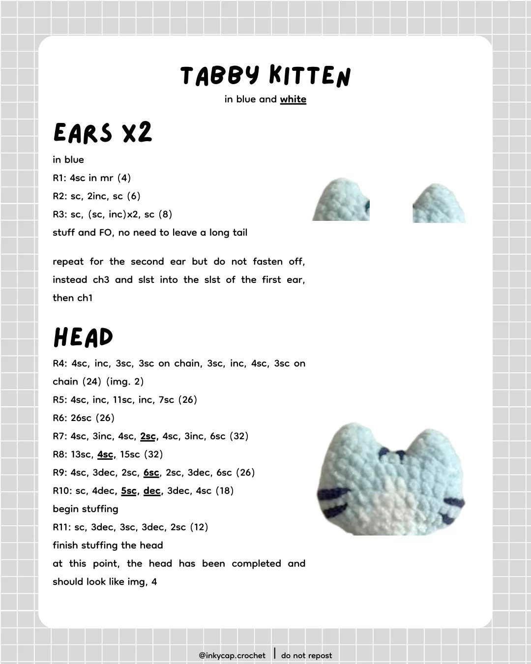 Free Crochet Pattern for Adorable Kitten Keychains