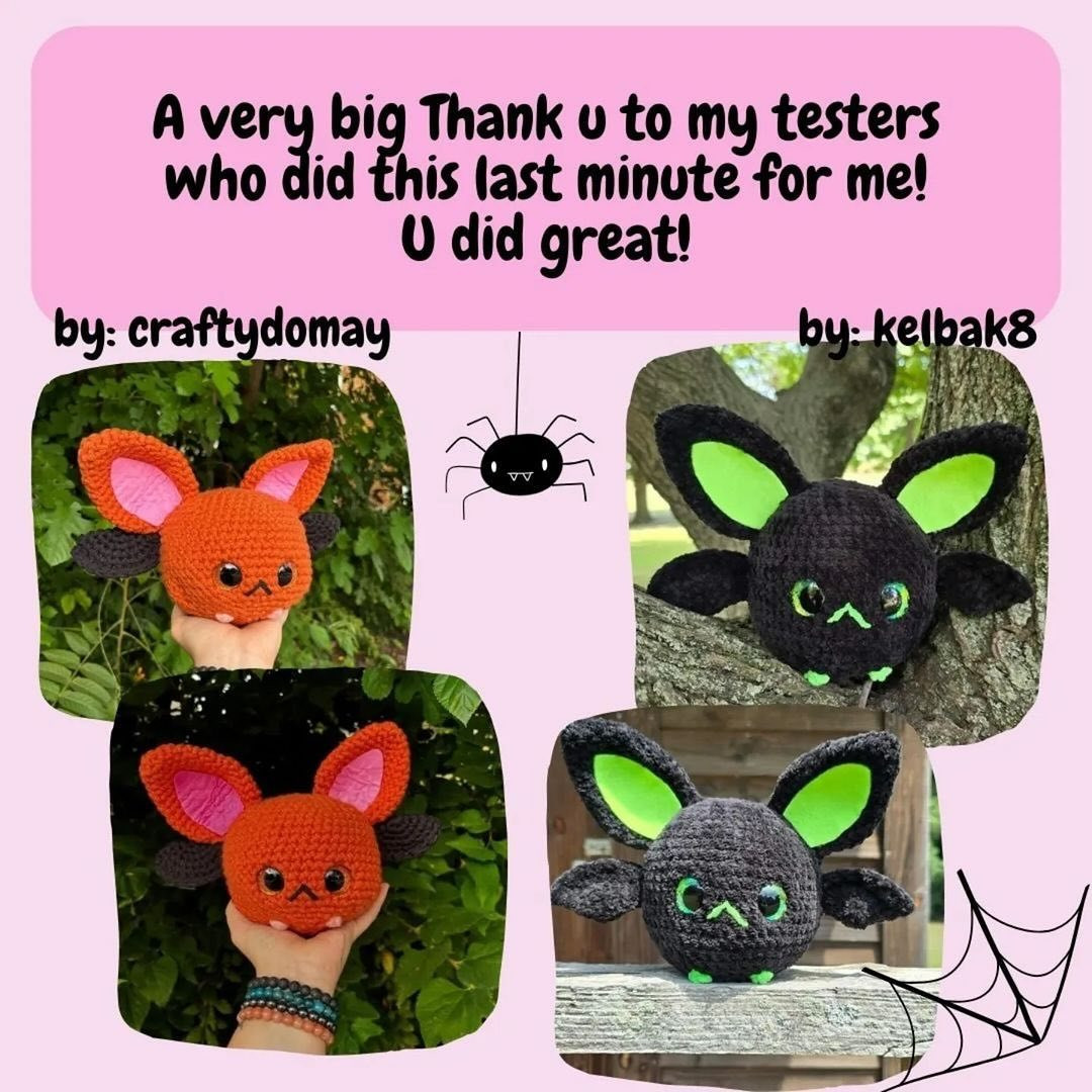 Free Crochet Pattern for Adorable Sad Bat Plush Toy