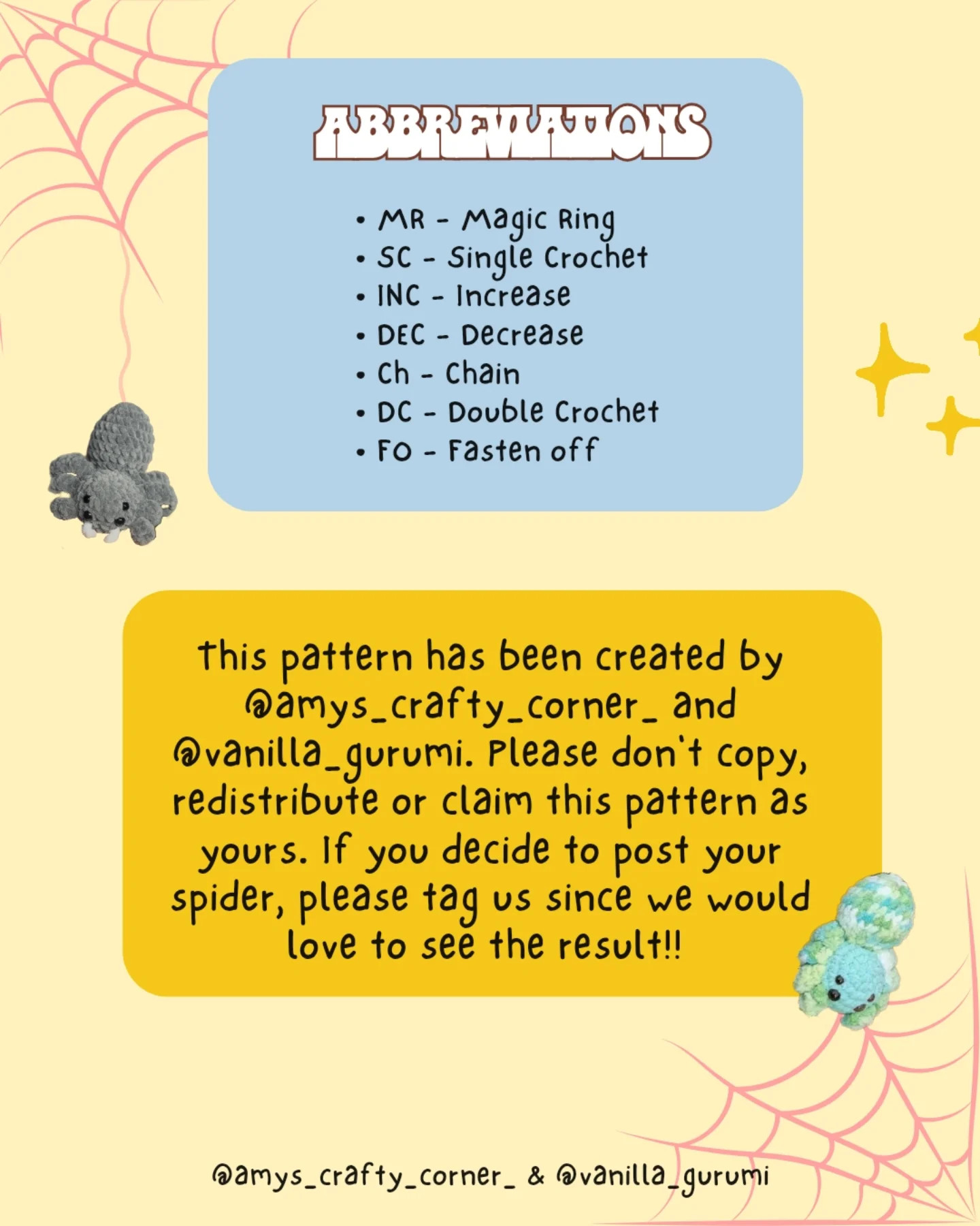 Free Crochet Pattern for Colorful Charlotte the Spider Toy