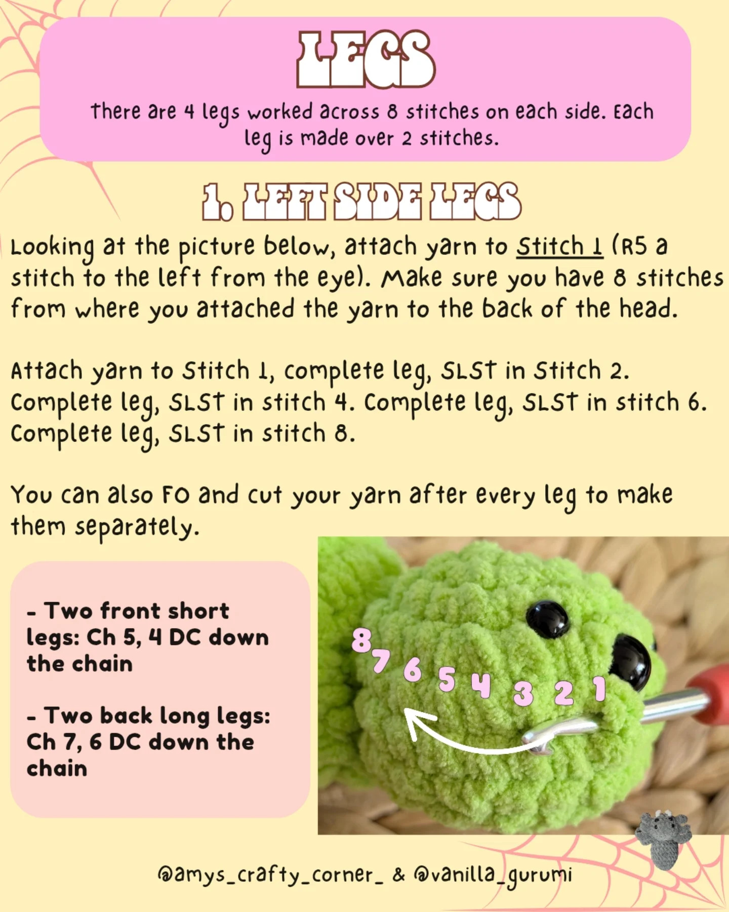 Free Crochet Pattern for Colorful Charlotte the Spider Toy