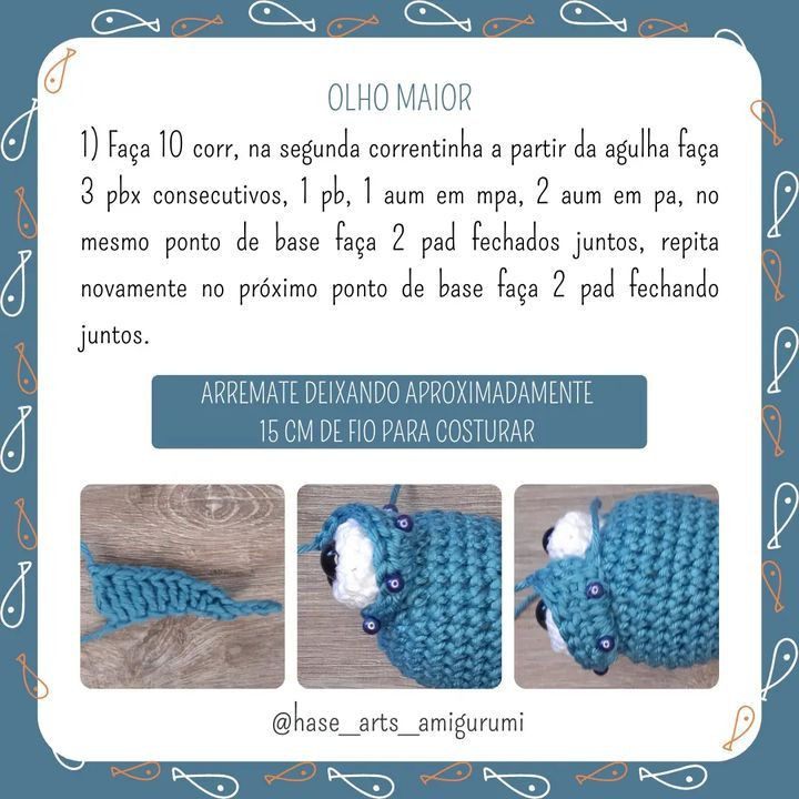 Free Crochet Pattern for Cute Amigurumi Fish with Big Eyes