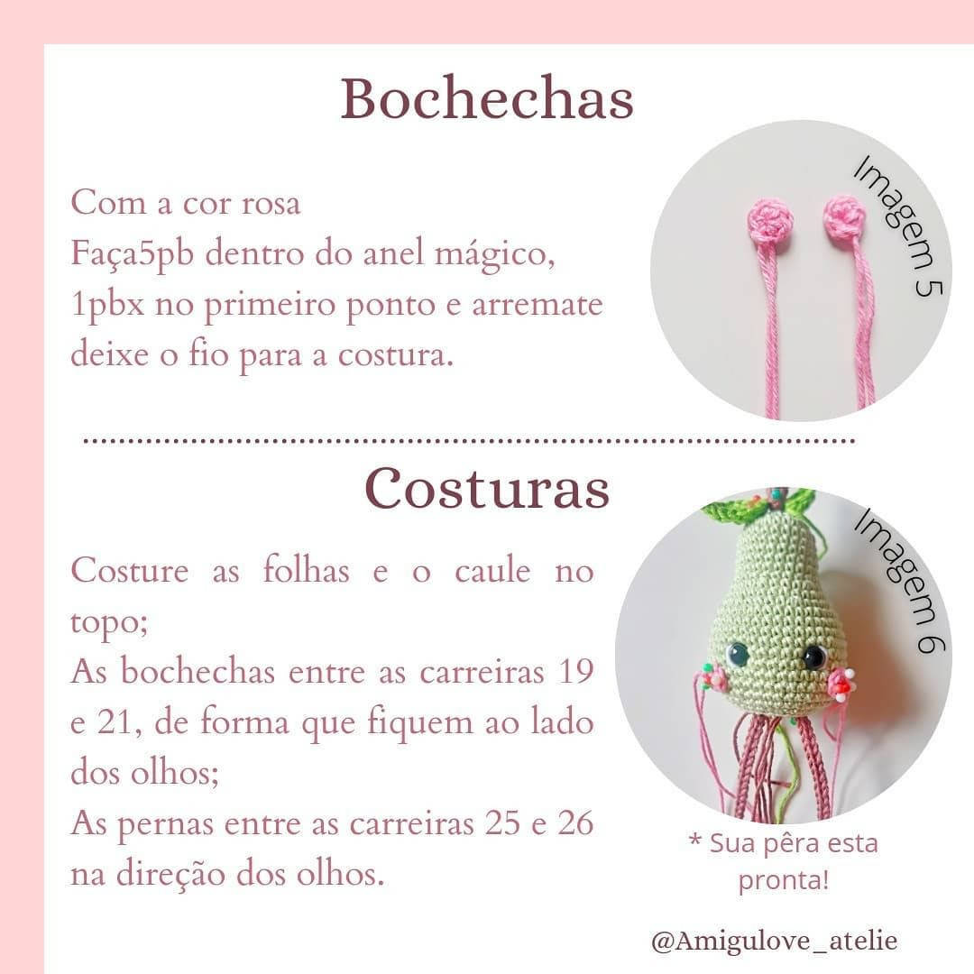 Free Crochet Pattern for Cute Amigurumi Pear