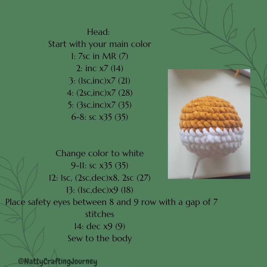 Free Crochet Pattern for Cute Fox Plushie