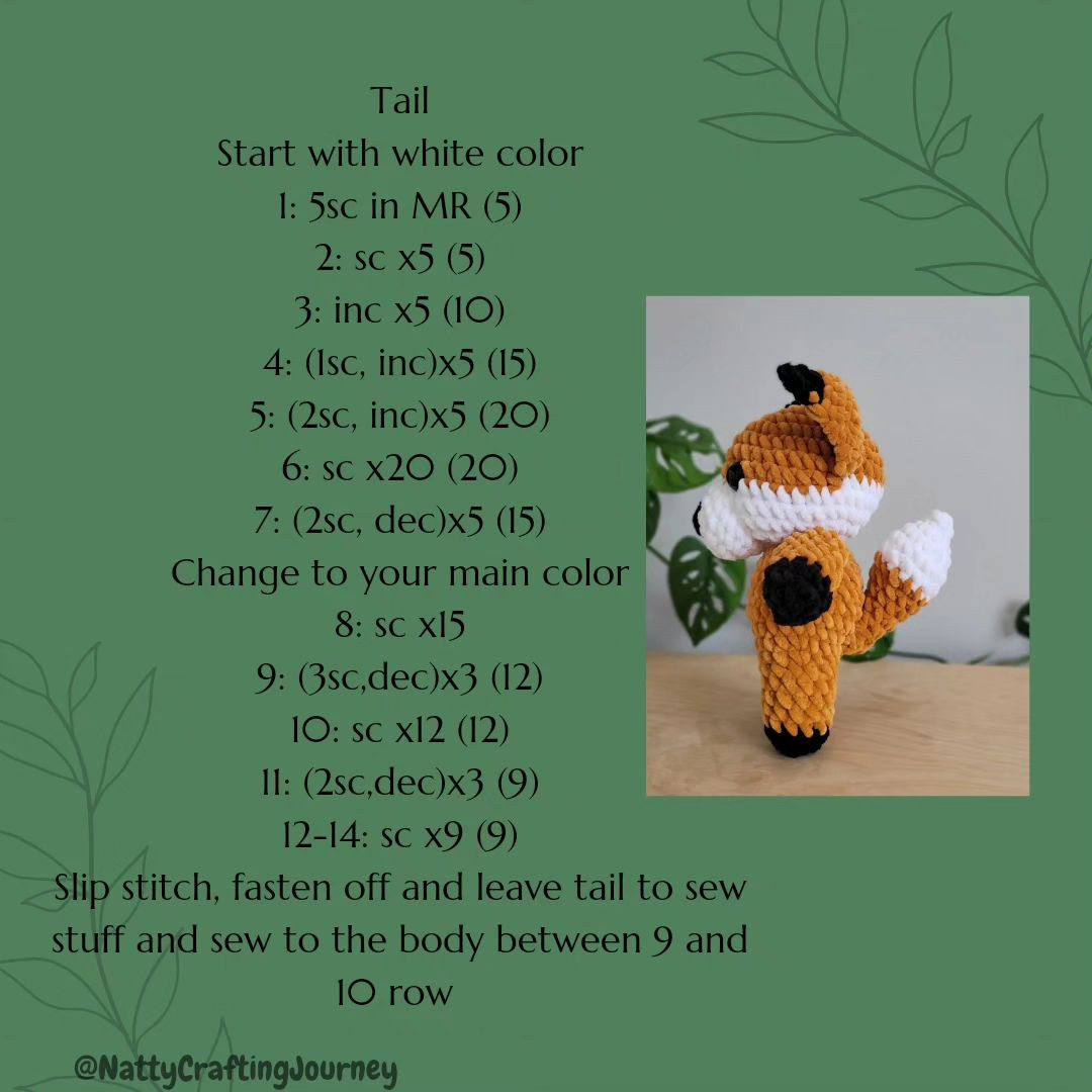 Free Crochet Pattern for Cute Fox Plushie
