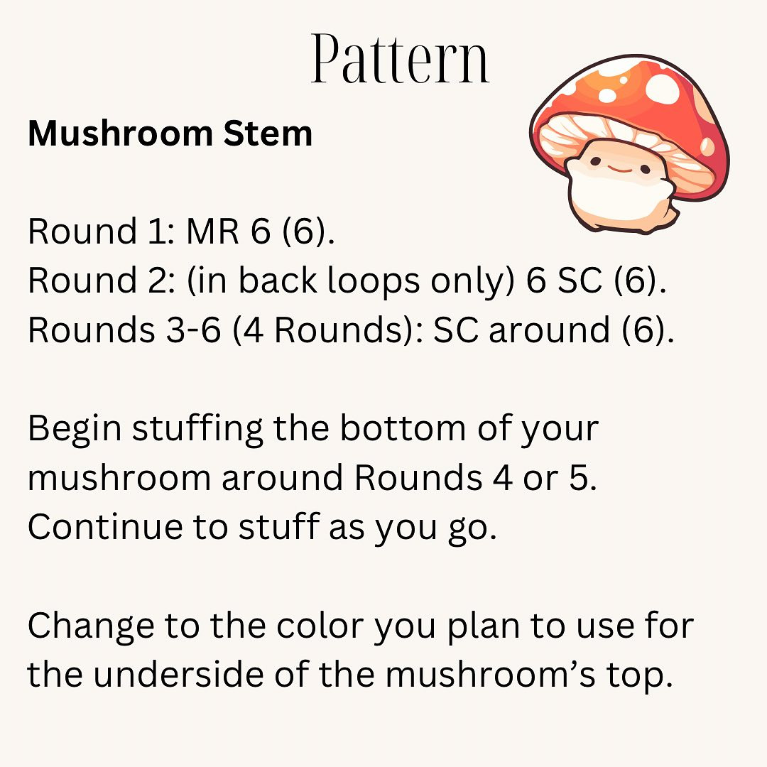 Free Crochet Pattern for Cute Little Mushroom Toy