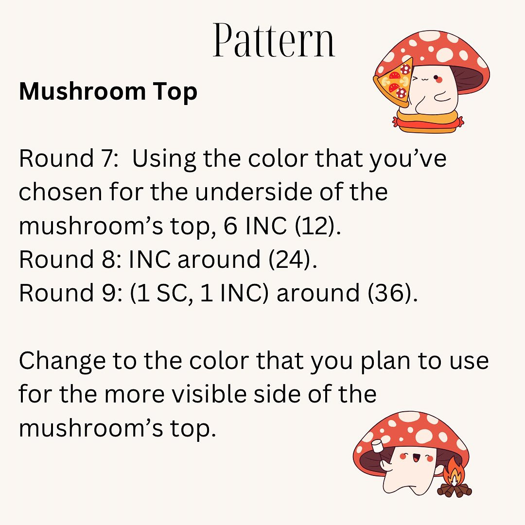 Free Crochet Pattern for Cute Little Mushroom Toy
