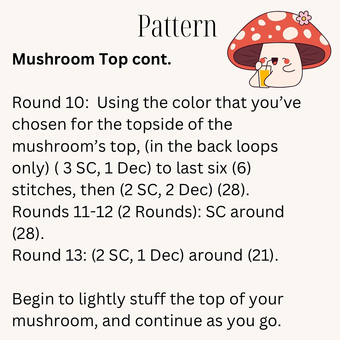Free Crochet Pattern for Cute Little Mushroom Toy