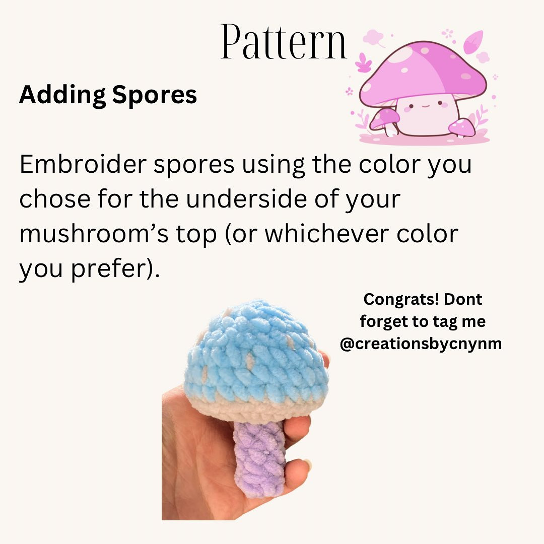Free Crochet Pattern for Cute Little Mushroom Toy