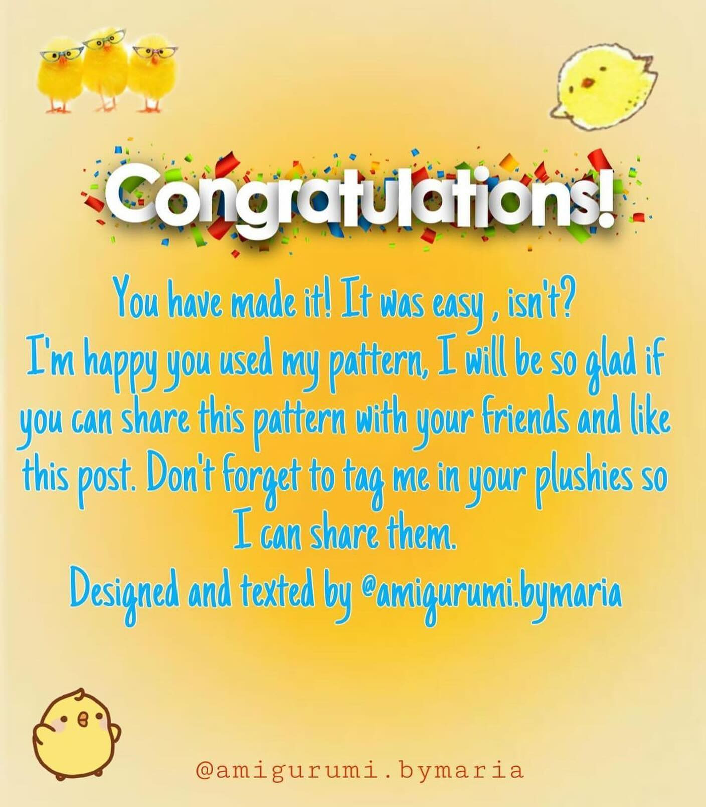 Free Crochet Pattern for Cute Little Yellow Chicks
