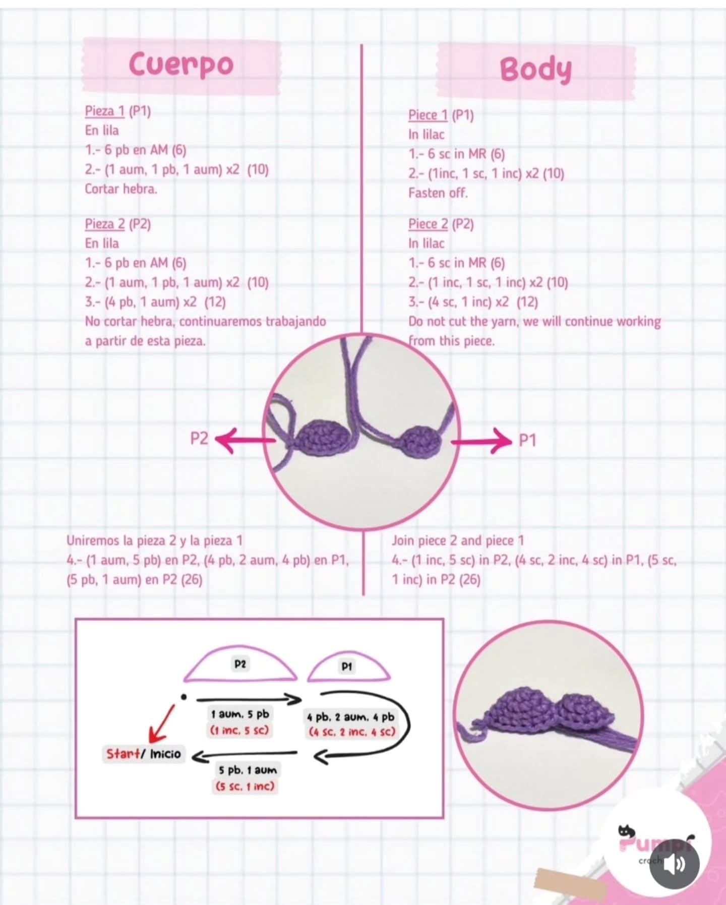 Free Crochet Pattern for Cute Purple Creature