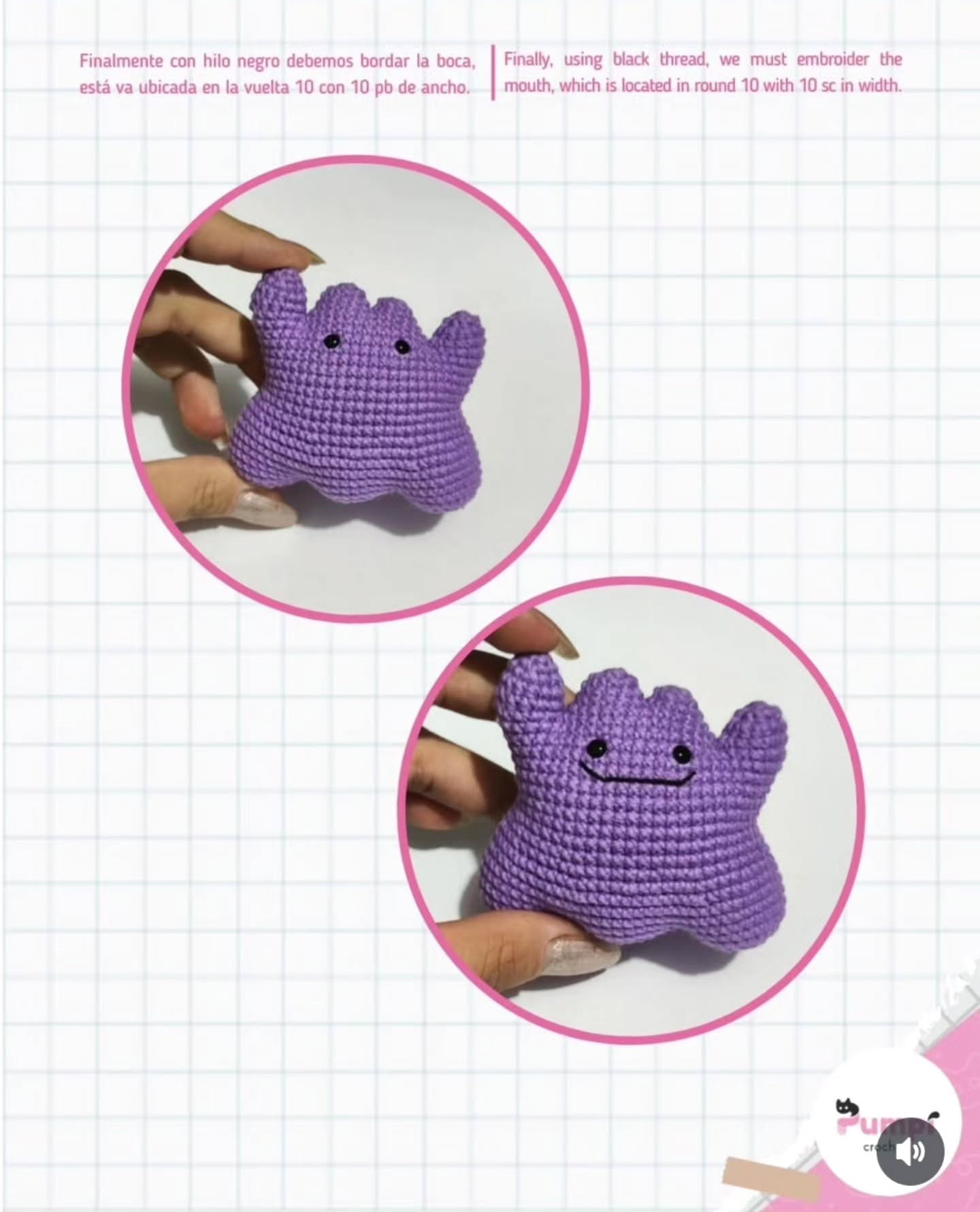 Free Crochet Pattern for Cute Purple Creature