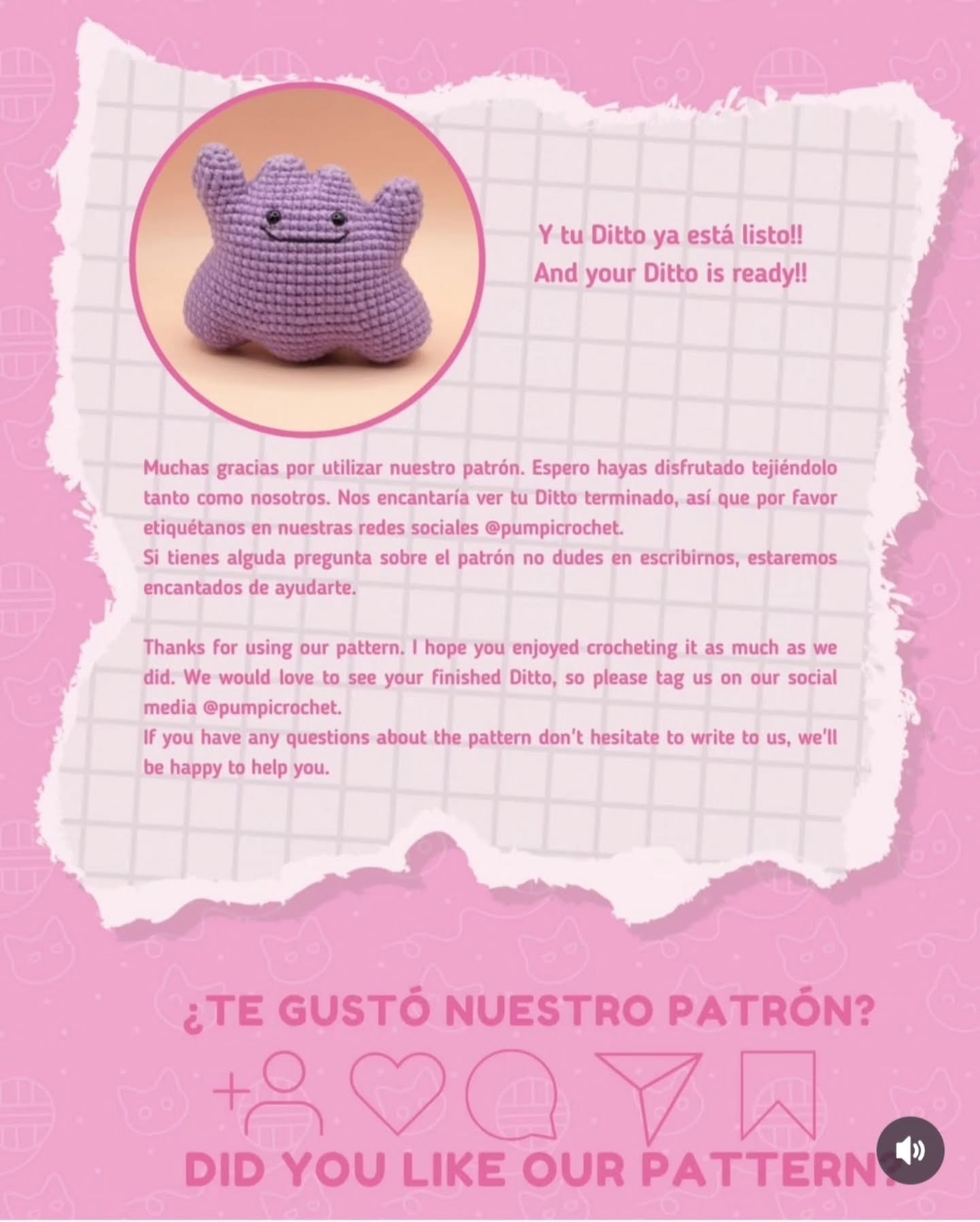 Free Crochet Pattern for Cute Purple Creature