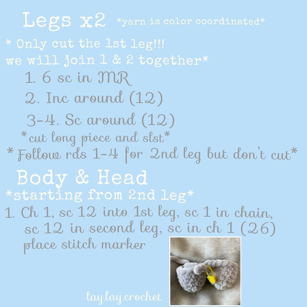 Free Crochet Pattern for Cute Wolf Chan Amigurumi Toy