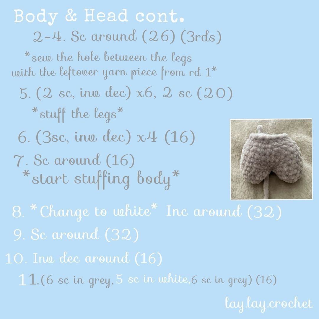 Free Crochet Pattern for Cute Wolf Chan Amigurumi Toy