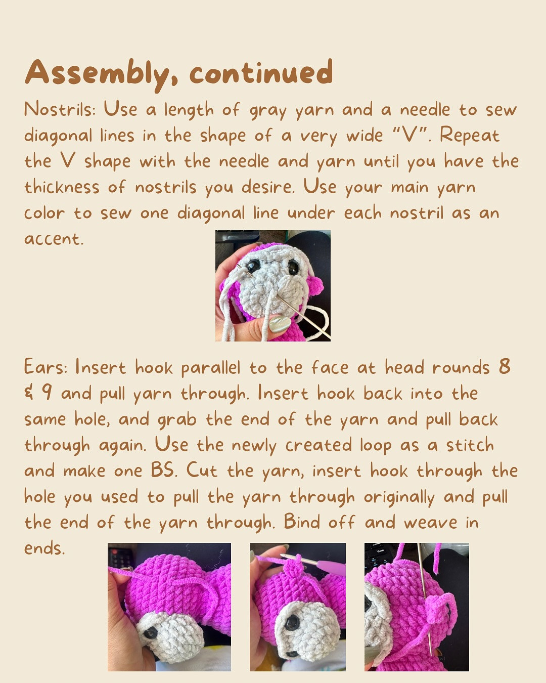 Free Crochet Pattern for Ella the Gorilla by Idle Hands Fiber