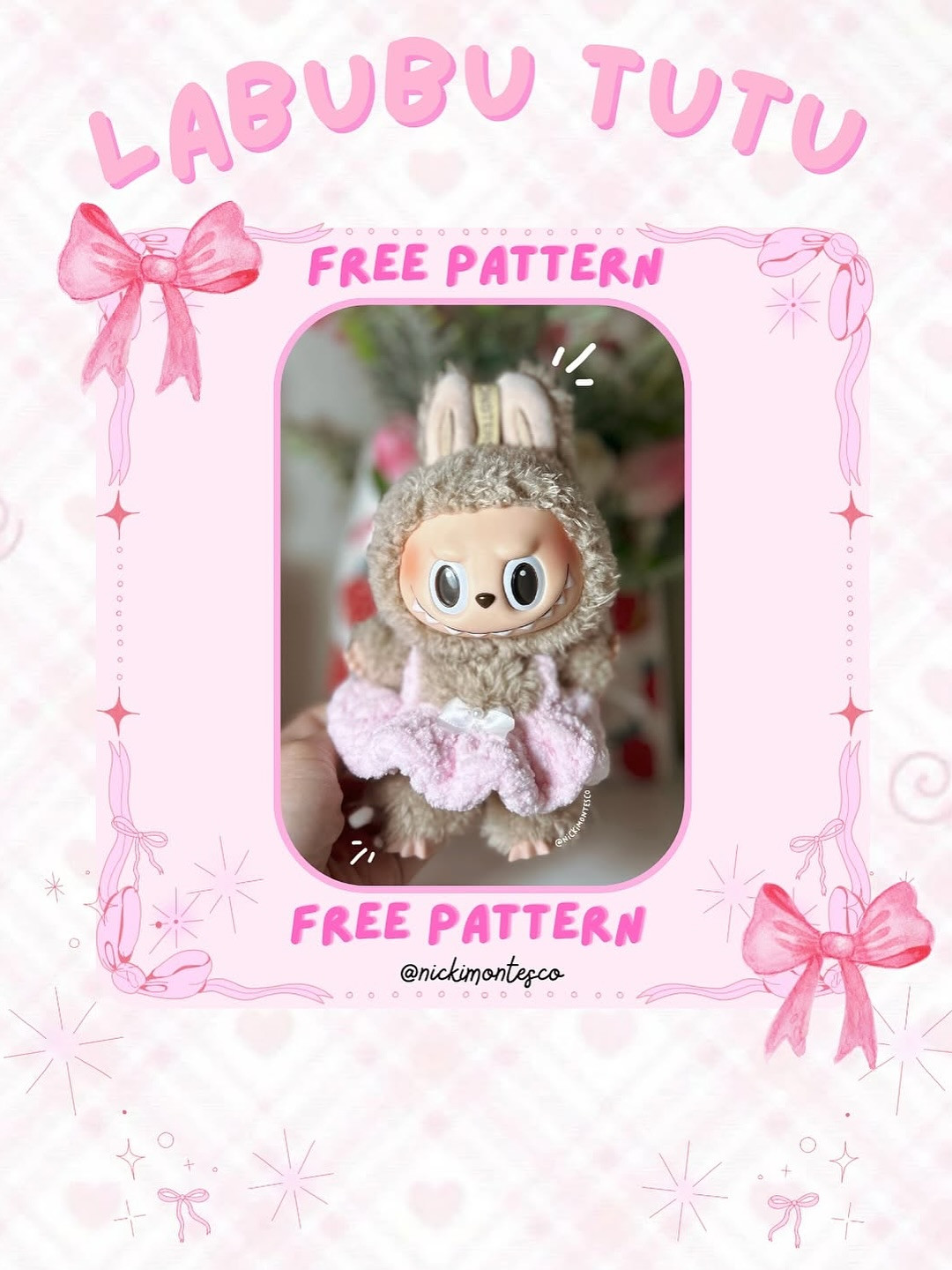 Free Crochet Pattern for Labubu Tutu Outfit