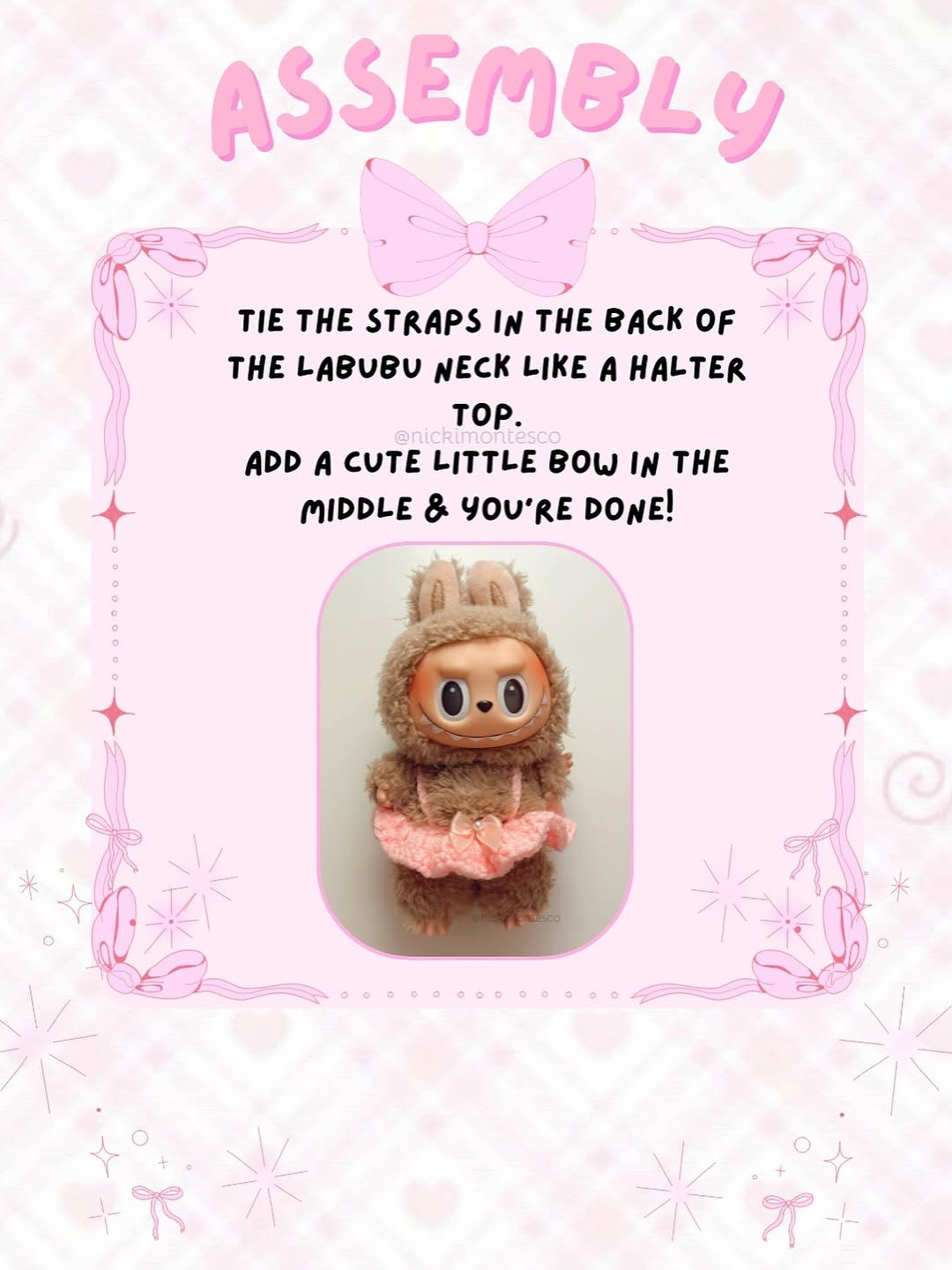 Free Crochet Pattern for Labubu Tutu Outfit