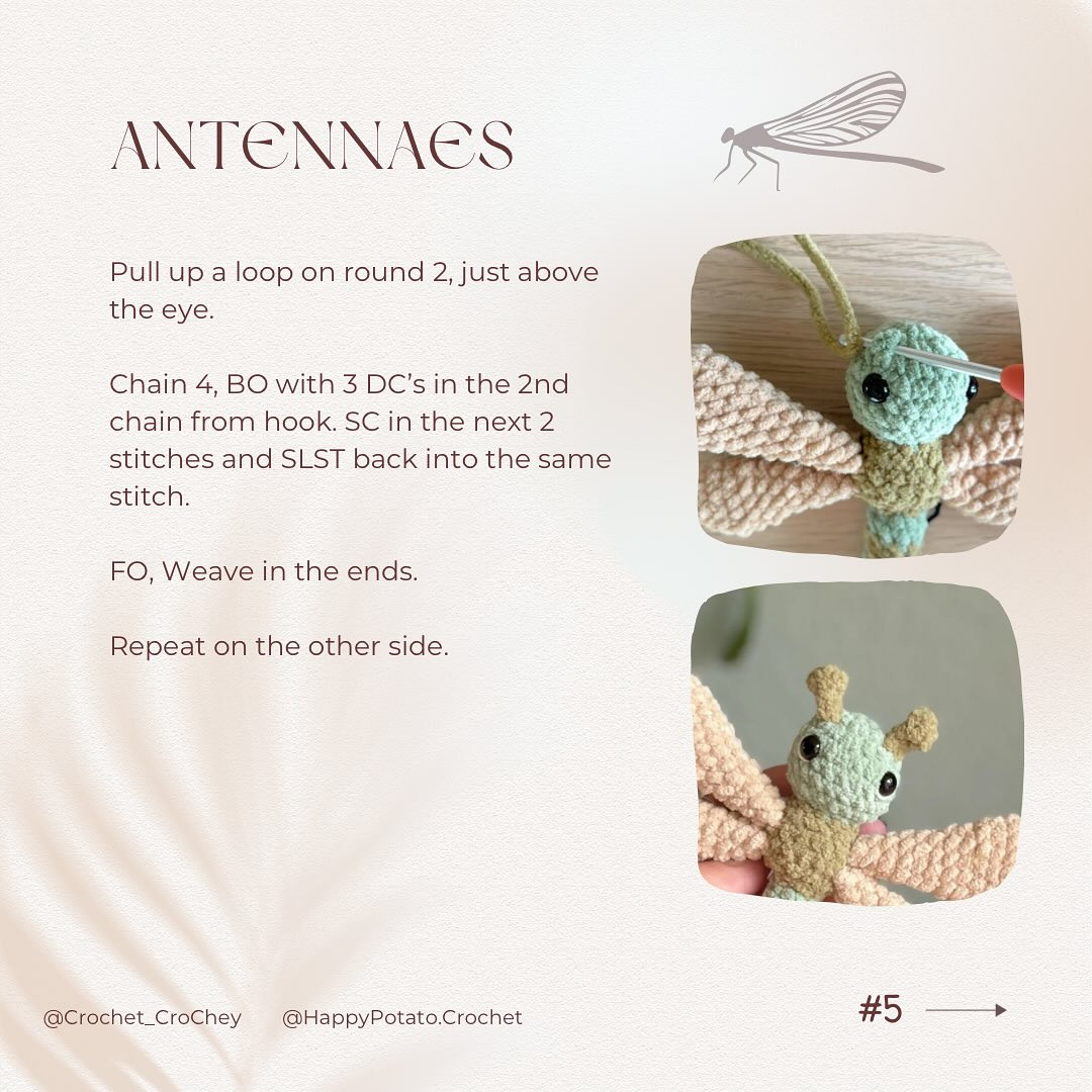 Free Crochet Pattern for Lorelai the Dragonfly Amigurumi