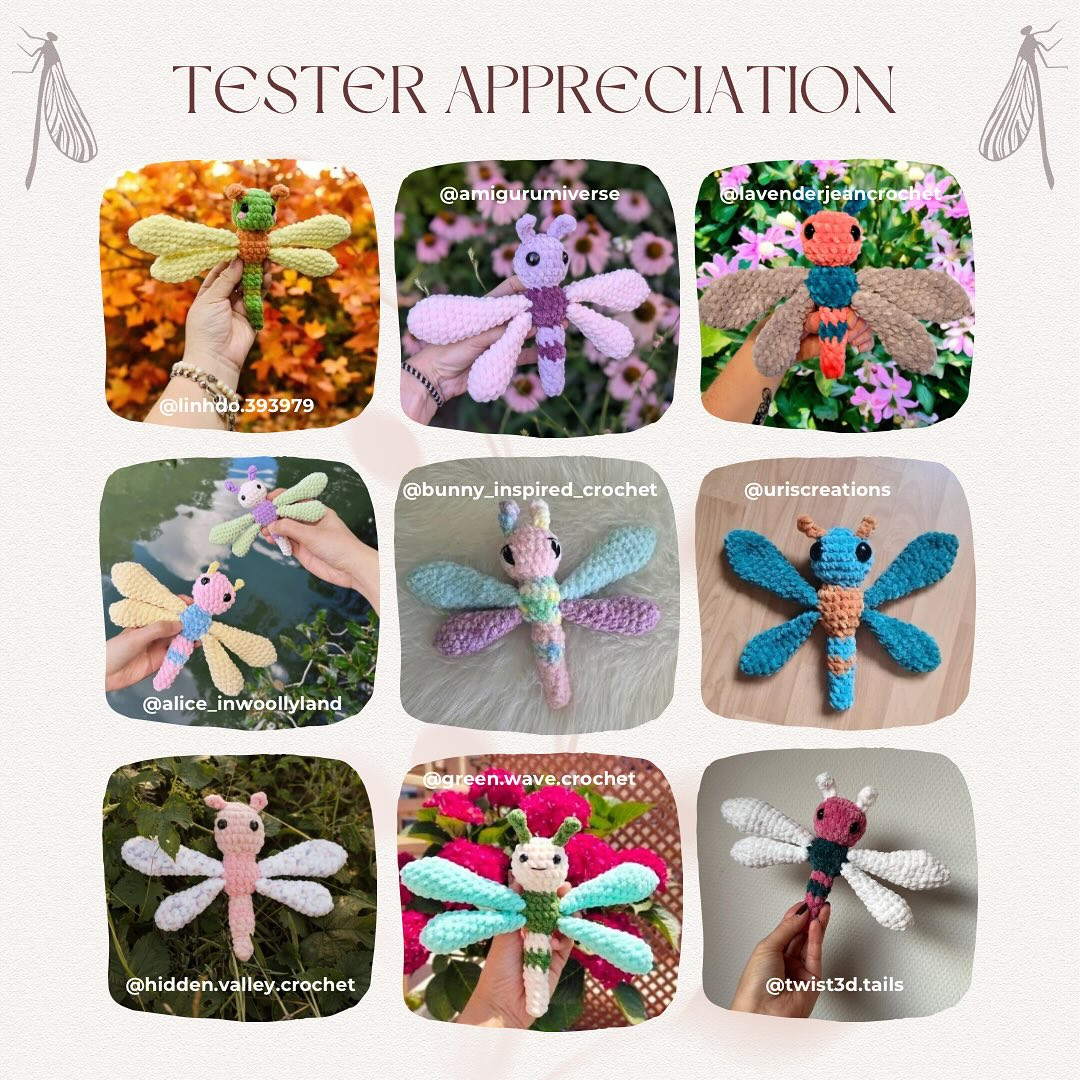 Free Crochet Pattern for Lorelai the Dragonfly Amigurumi