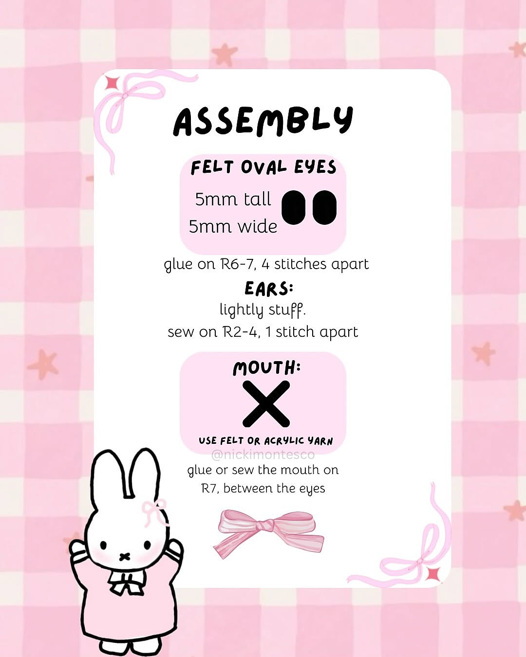 Free Crochet Pattern for Miffy Puff Pal Amigurumi