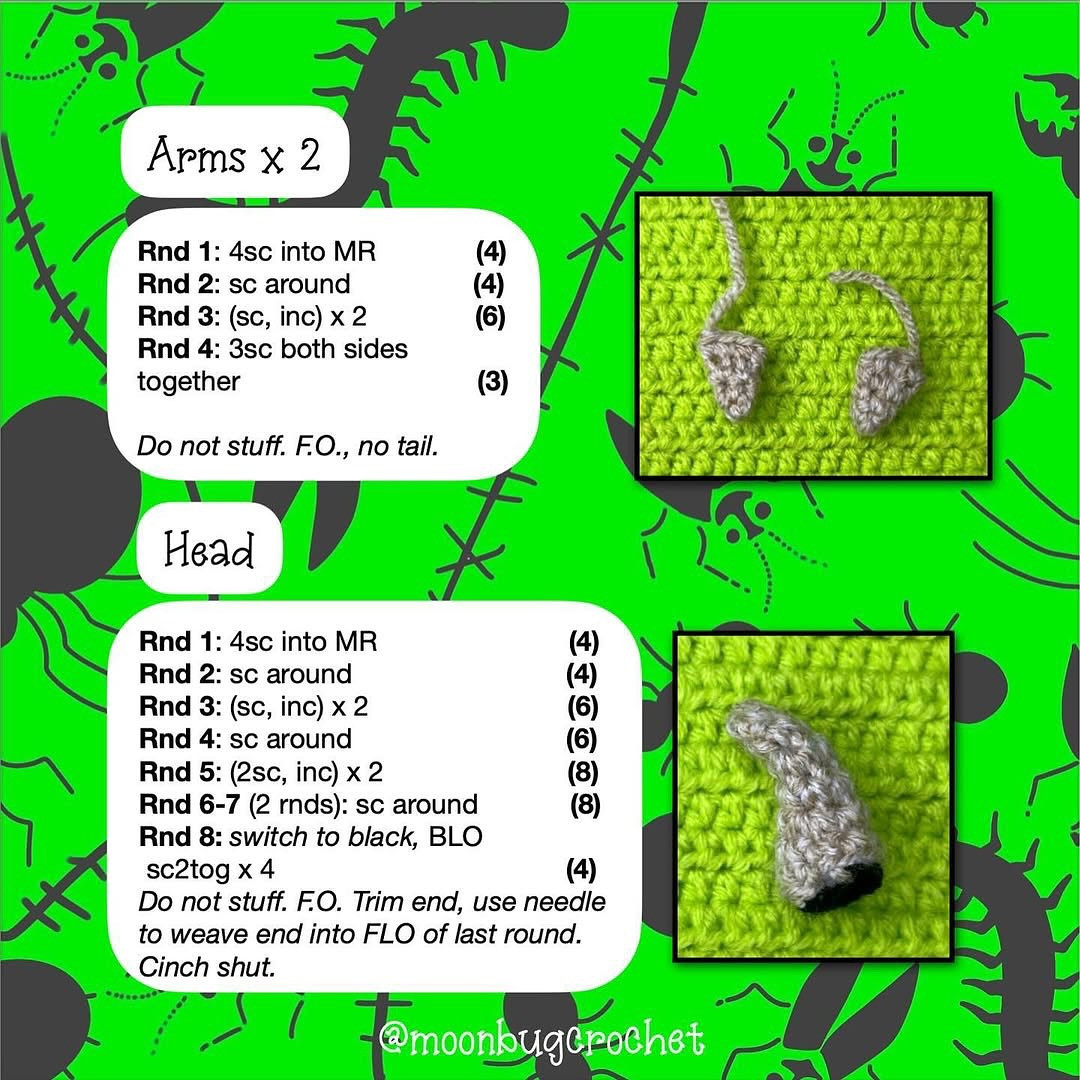 Free Crochet Pattern for Mini Oogie Boogie Keychain